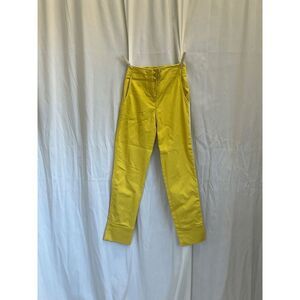Maeve by Anthropologie Women's Skinny Pants Fitted Pocket Casual Yellow Size 0